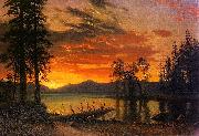 Albert Bierstadt, Sunset over the River